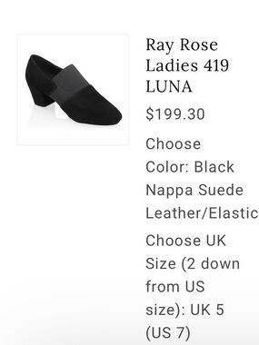 Luna Ladies 419 Black Nappa Suede Low Block Heel
